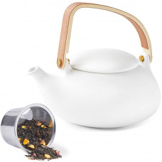 Matte Ceramic Japanese Tea Pot for Loose Leaf Tea