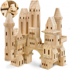 Knights & Princesses Wooden Castle Building Blocks