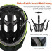 Adult Bike Helmet Men's Women's Rear Light Mountain Road Bicycle Helmet with Detachable Visor