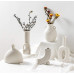 White Ceramic Vases Nordic Minimalism Style Decoration for Centerpieces